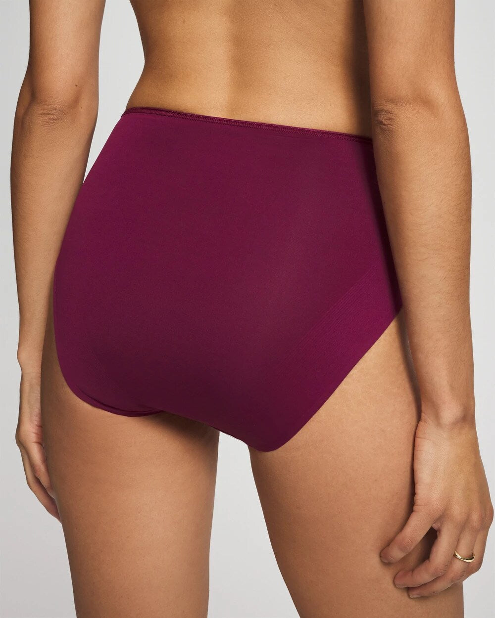 POMEGRANATE WINE - Tummy Modern Brief Panty with Lace | Soma