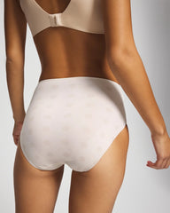 DRAMA DOTS CHAMPAGNE - Tummy Modern Brief Panty with Lace | Soma