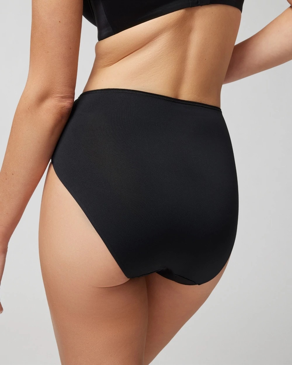 BLACK - Modern Brief Panty with Lace | Soma