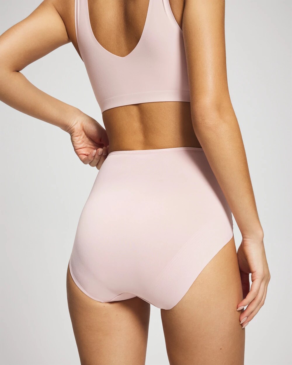 PRETTY PINK - Tummy High-Waist Brief Panty with Lace | Soma