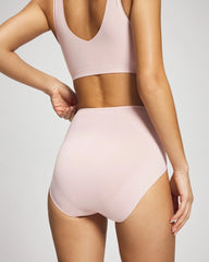 PRETTY PINK - Tummy High-Waist Brief Panty with Lace | Soma