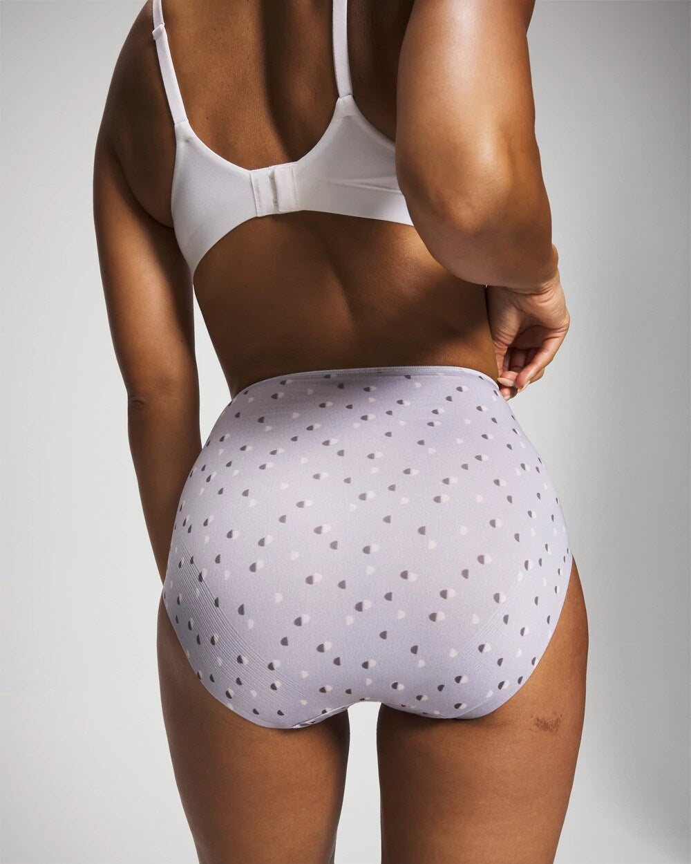 HALF MOON BLUE OPAL - Tummy High-Waist Brief Panty with Lace | Soma
