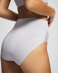 BLUE OPAL - Tummy High-Waist Brief Panty with Lace | Soma