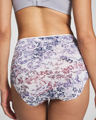 LACE HARMONY M LILAC - Tummy High-Waist Brief Panty with Lace | Soma