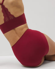 FIRST KISS - Tummy High-Waist Brief Panty with Lace | Soma