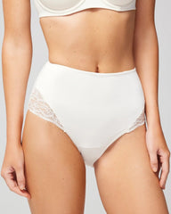 IVORY - High-Waist Brief Panty with Lace | Soma