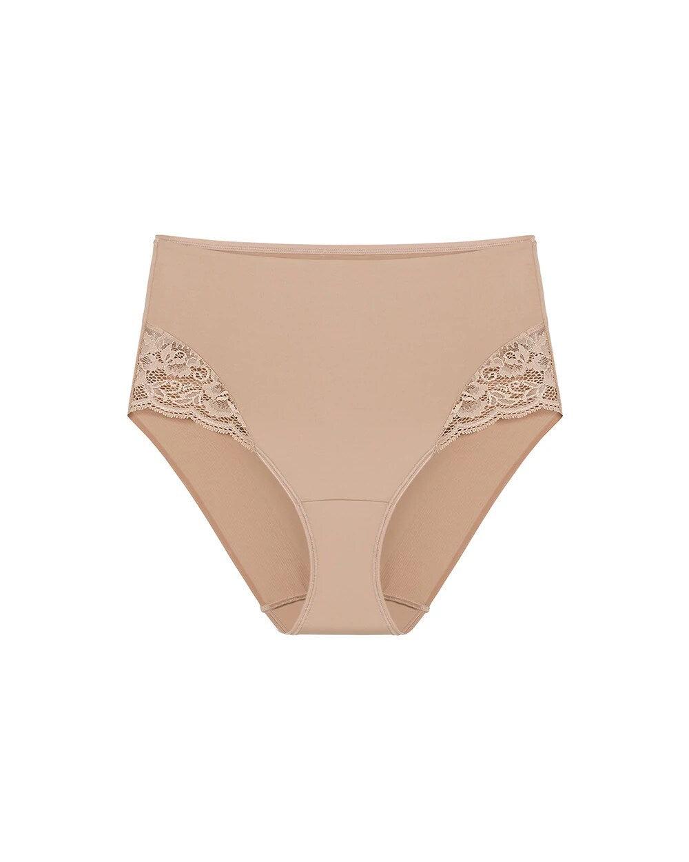 WARM AMBER - High-Waist Brief Panty with Lace | Soma