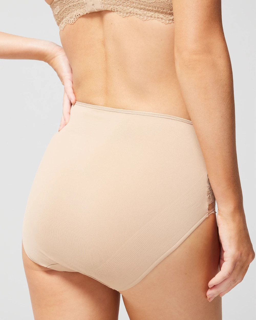 WARM AMBER - High-Waist Brief Panty with Lace | Soma