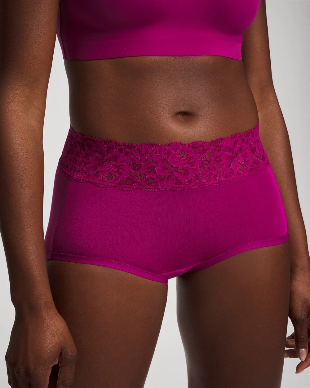 MAGENTA ORCHID - Brief Panty with Super Soft Signature Lace | Soma