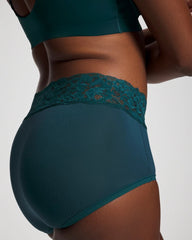 DEEP TEAL W/ DTM FOIL - Brief Panty with Super Soft Signature Lace | Soma