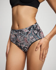 REGAL PAISLEY BLACK MINI - Tummy Modern Brief Panty | Soma