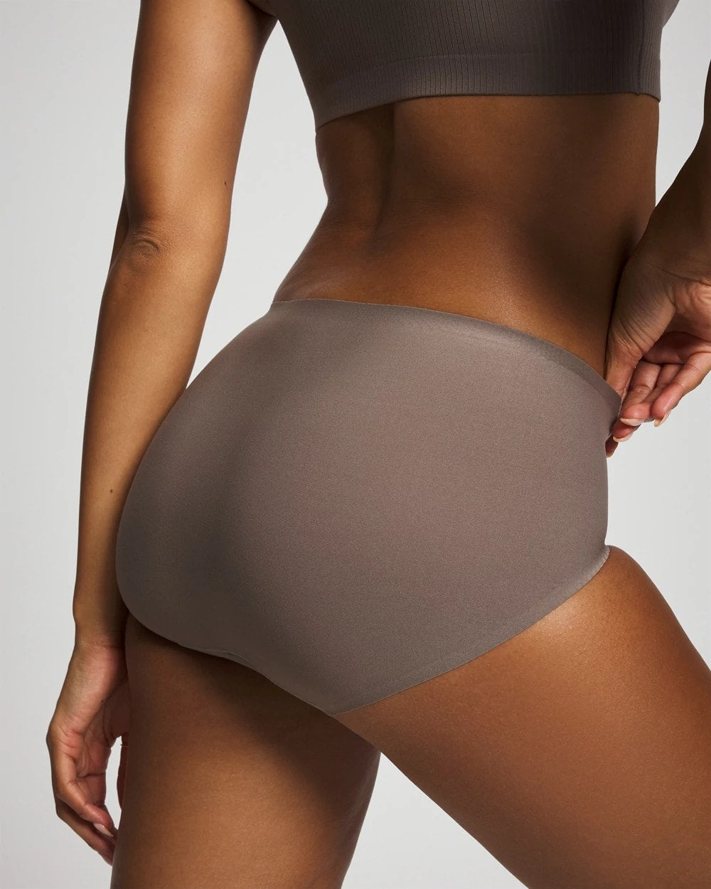 DARK TAUPE - Enbliss Soft Stretch Modern Brief Panty | Soma