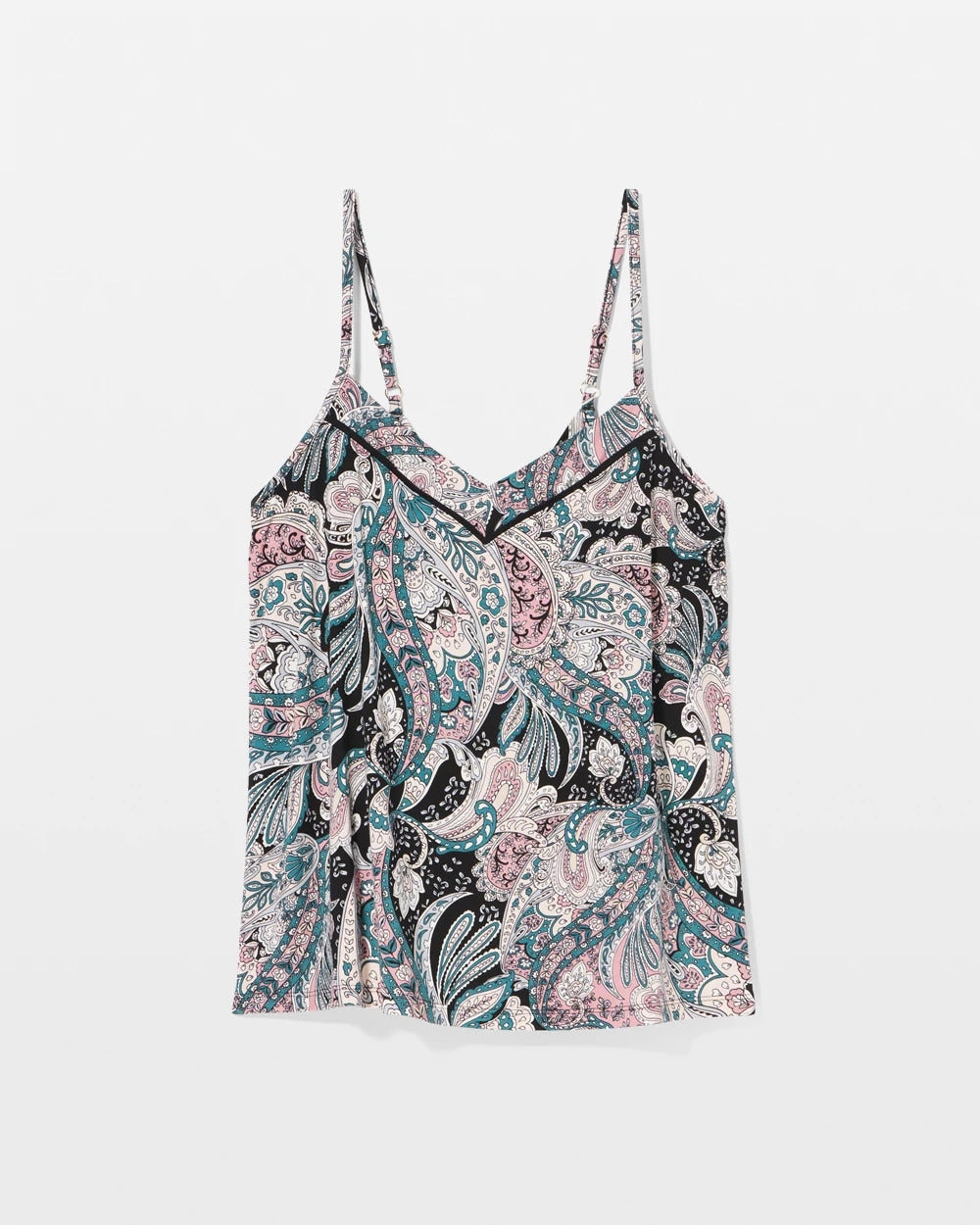 REGAL PAISLEY BLACK - Piped Pajama Cami | Soma