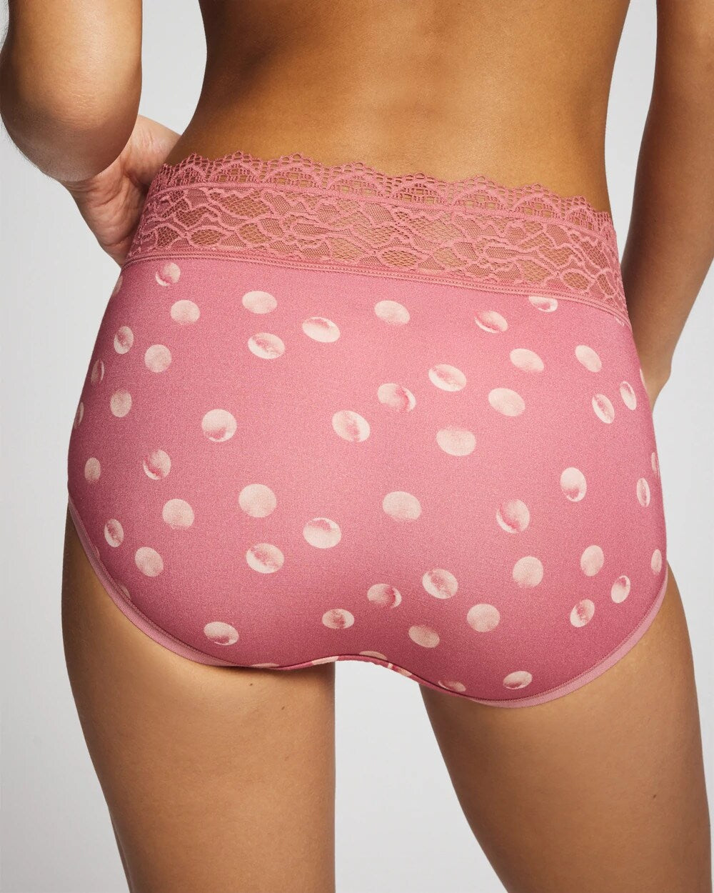 WATER SPOTS ANTIQUE PINK - Brief Panty with Enchanting Lace | Soma