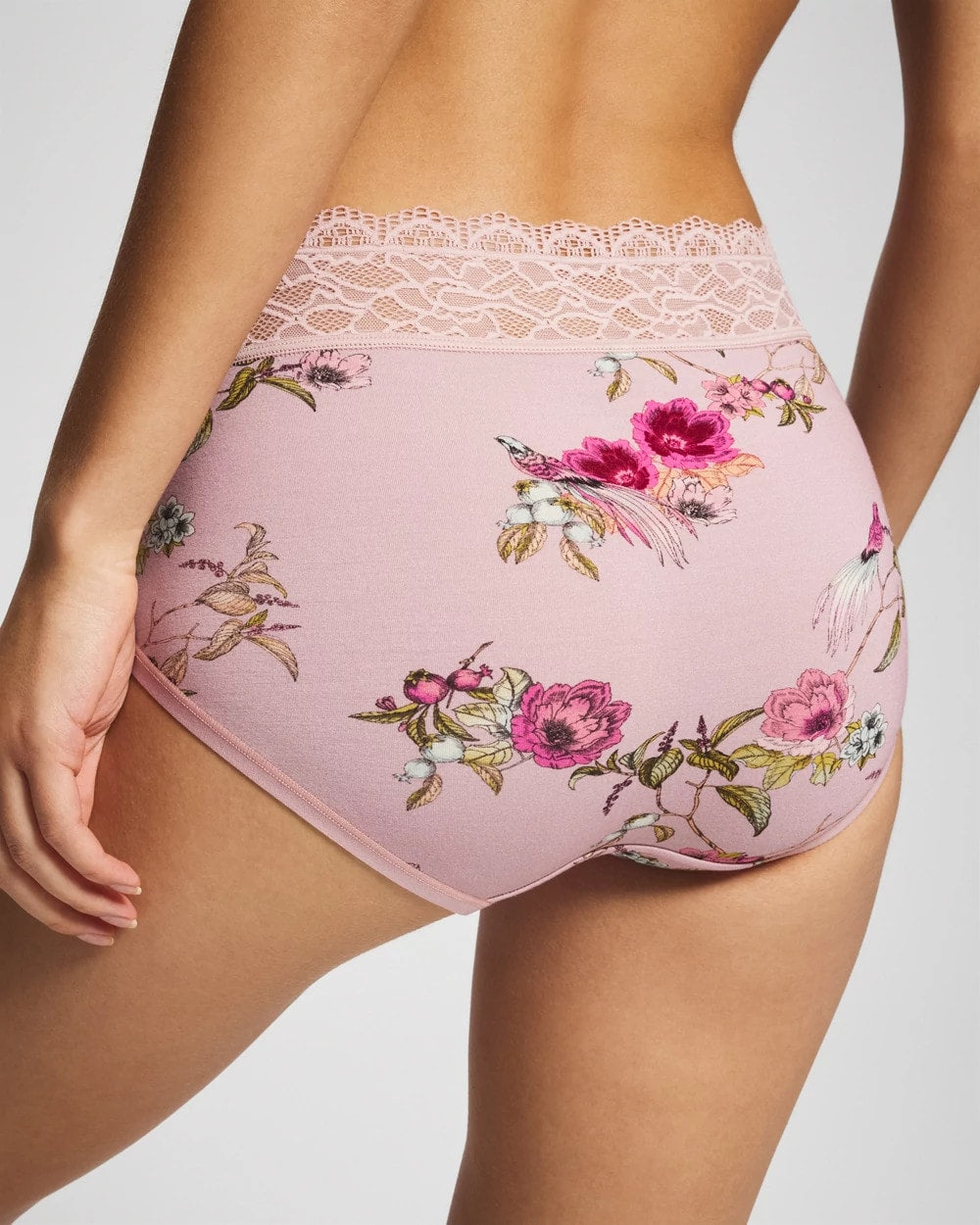 FEATHERED FANCY MINI PINK - Brief Panty with Enchanting Lace | Soma