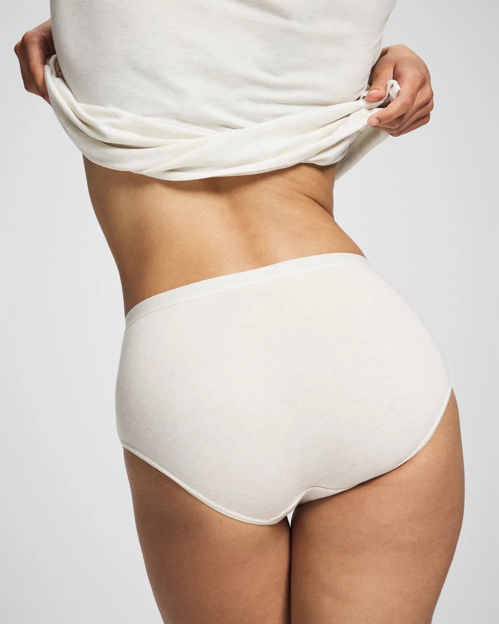 HEATHER ECRU - Cotton Modern Brief Panty | Soma