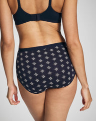 BELLE FOULARD MINI NAVY - Cotton Modern Brief Panty | Soma
