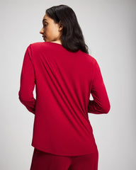 PAINT THE TOWN RED - Lace Long Sleeve Pajama Top | Soma