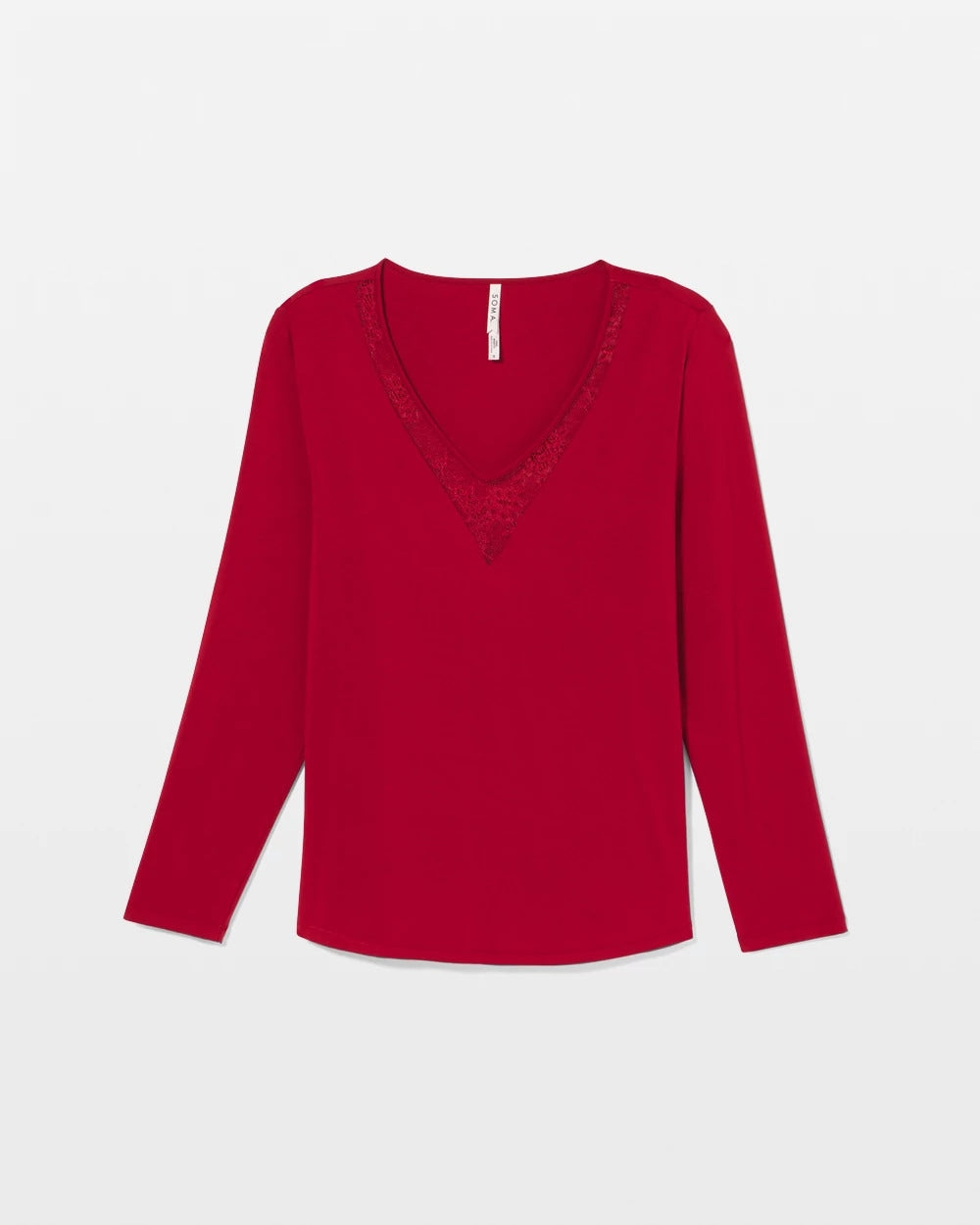 PAINT THE TOWN RED - Lace Long Sleeve Pajama Top | Soma