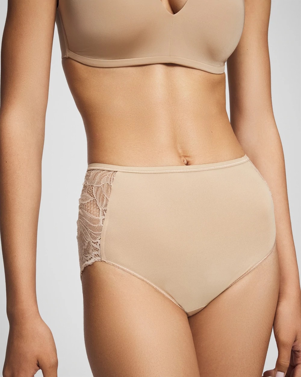 WARM AMBER - Lace Back Modern Brief Panty | Soma