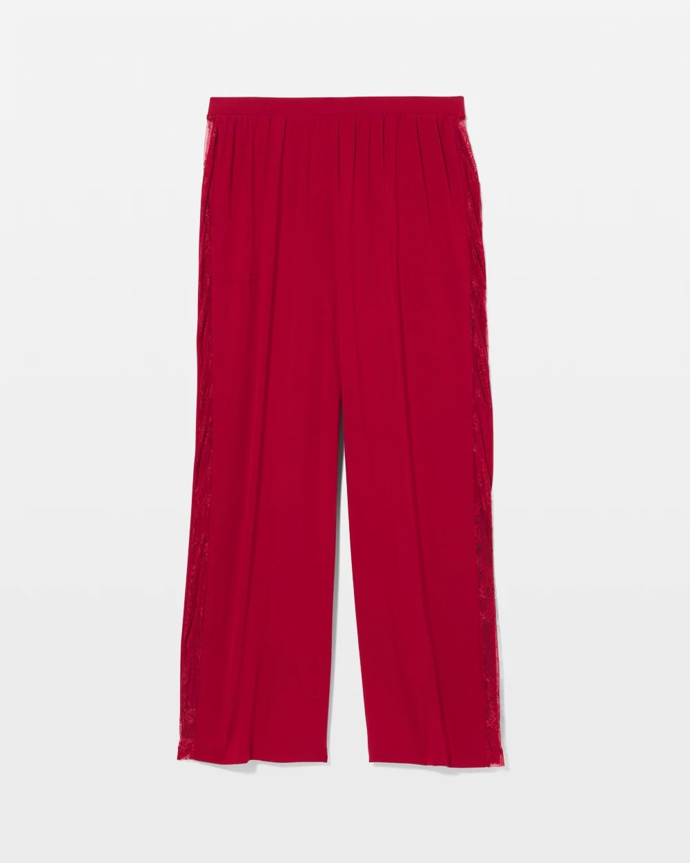 PAINT THE TOWN RED - Lace Relaxed Wide Leg Pajama Pant | Soma