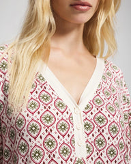 PATTERNED PIECES CHAMP - Long Sleeve Henley | Soma