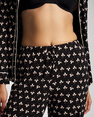 PEACEFUL PETALS BLACK - Ankle Pajama Pant | Soma