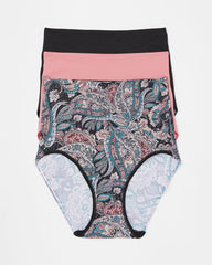 REGAL PAISLEY MULTI PACK - Tummy High-Waist Brief Panty 3 Pack | Soma
