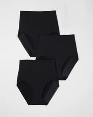 BLACK MULTI PACK - Tummy High-Waist Brief Panty 3 Pack | Soma