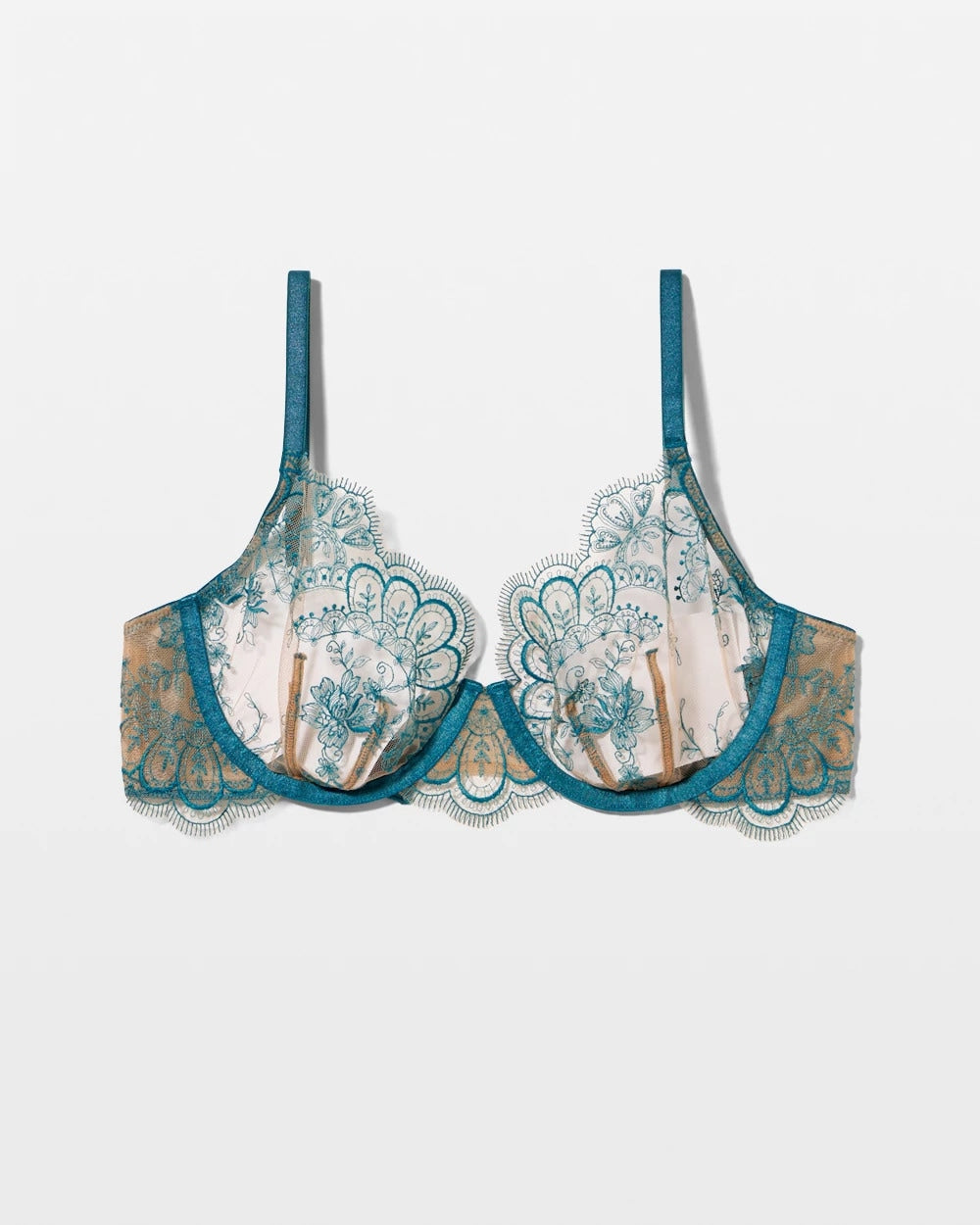 CERULEAN TEAL - Tattoo Embroidered Perfect Coverage Bra | Soma