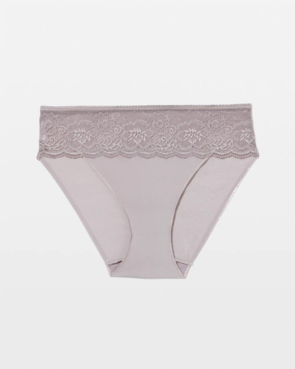 MINERAL GRAY - Edge Hipster Panty with Lace | Soma
