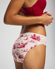 ENCHANTED TOILE CHAMPAGNE - Edge Hipster Panty with Lace | Soma