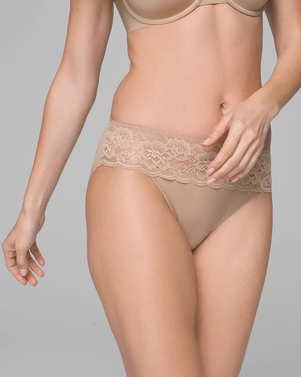 WARM AMBER - Hipster Panty with Lace | Soma
