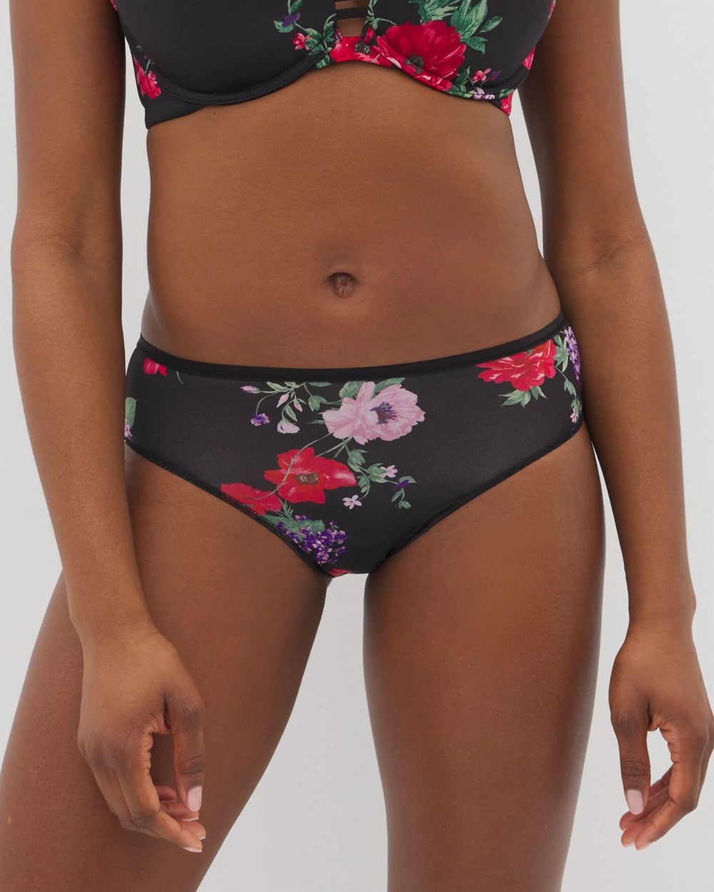 RHAPSODY FLORA MINI BLACK - Cheeky Hipster Panty | Soma