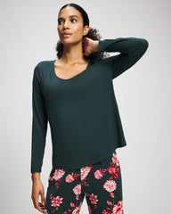 GREEN JOLIE - Classic Long Sleeve Pajama Top | Soma