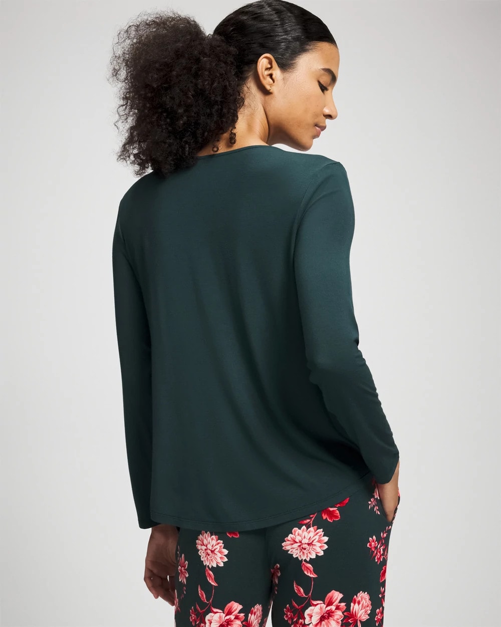 GREEN JOLIE - Classic Long Sleeve Pajama Top | Soma