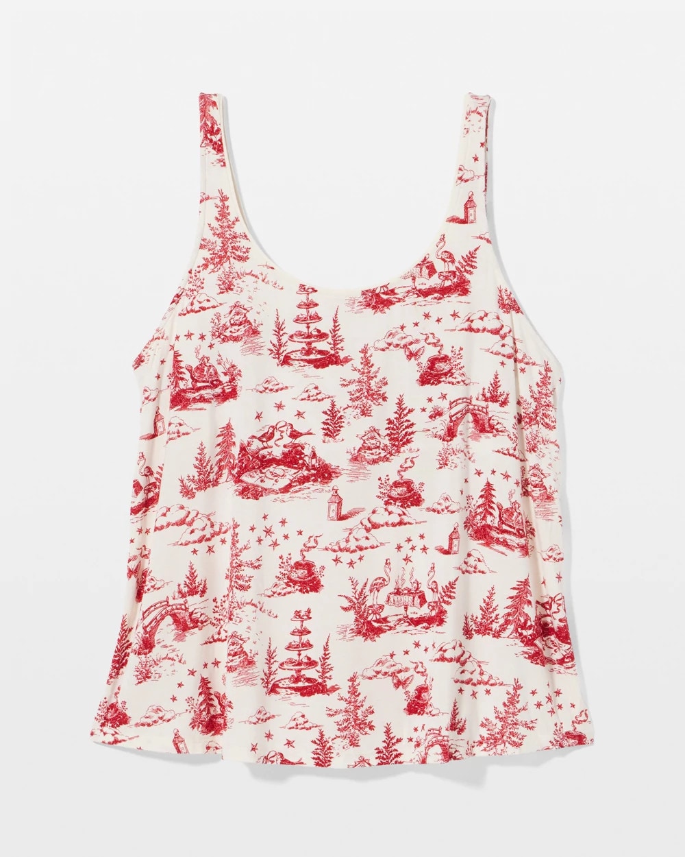ENCHANTED TOILE CHAMPAGNE - Pajama Tank With Piping | Soma
