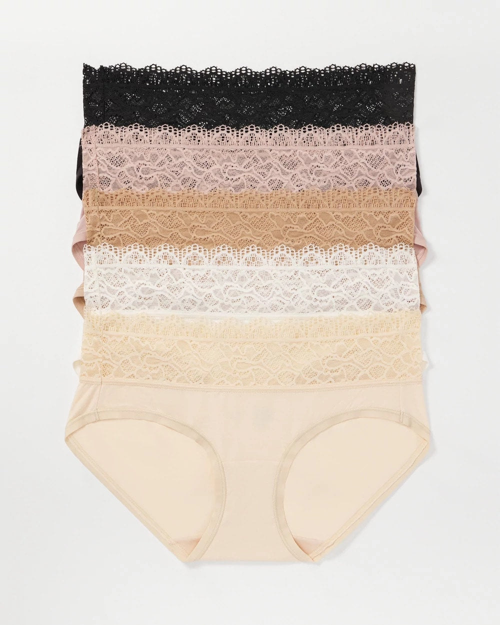 BASIC MULTI PACK - Hipster Panty with Super Soft Enchanting Lace 5 pack | Soma