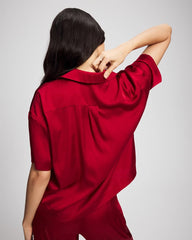 PAINT THE TOWN RED - Short Sleeve Notch Collar Pajama Top | Soma