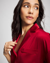 PAINT THE TOWN RED - Short Sleeve Notch Collar Pajama Top | Soma