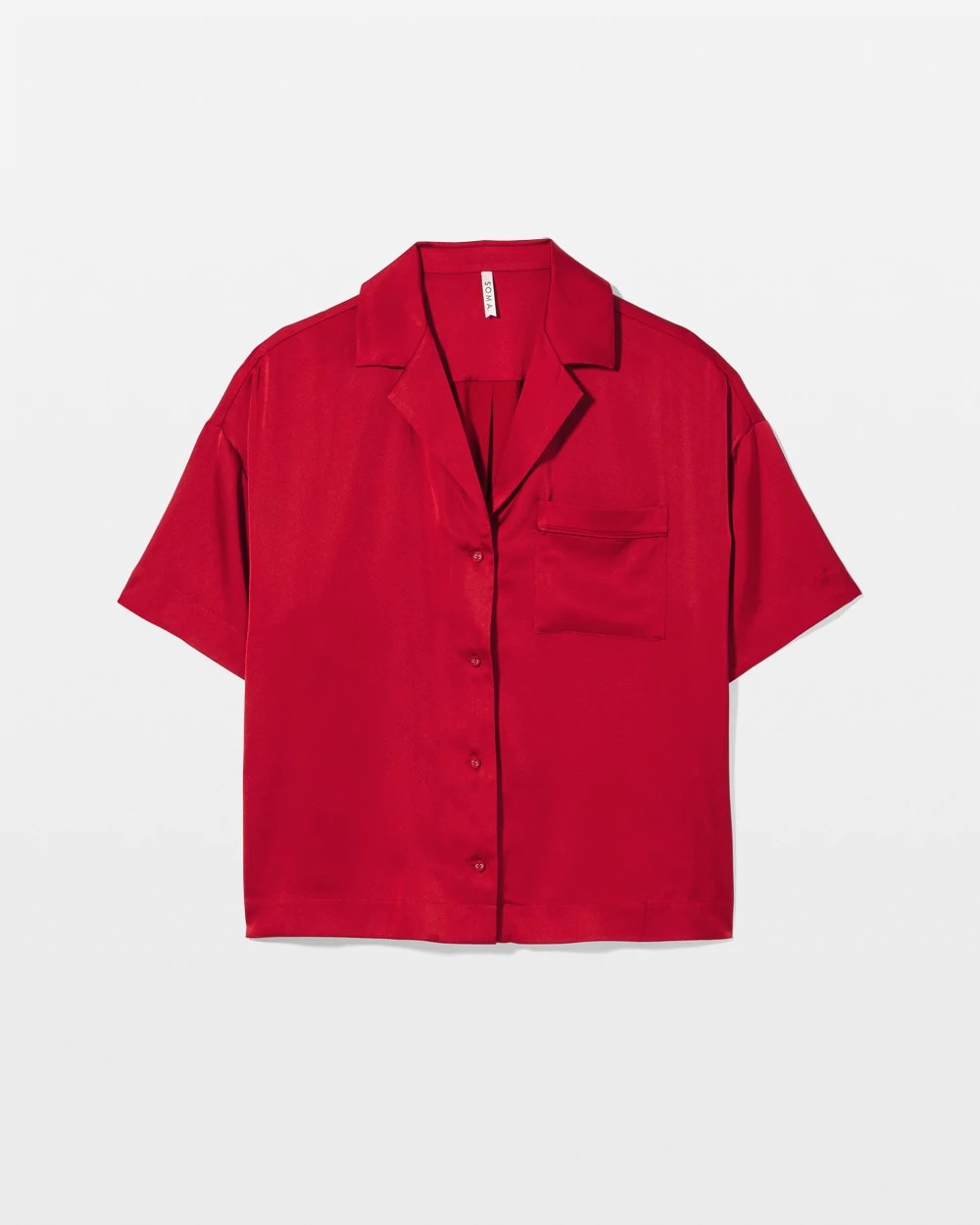 PAINT THE TOWN RED - Short Sleeve Notch Collar Pajama Top | Soma