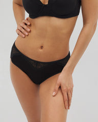 BLACK - Embraceable Hipster Panty Crochet Lace | Soma