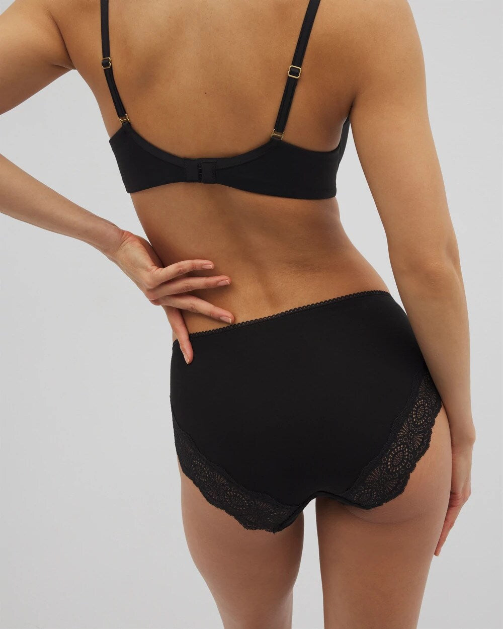 BLACK - Embraceable Hipster Panty Crochet Lace | Soma