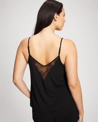 BLACK - Lace Trim Cami | Soma