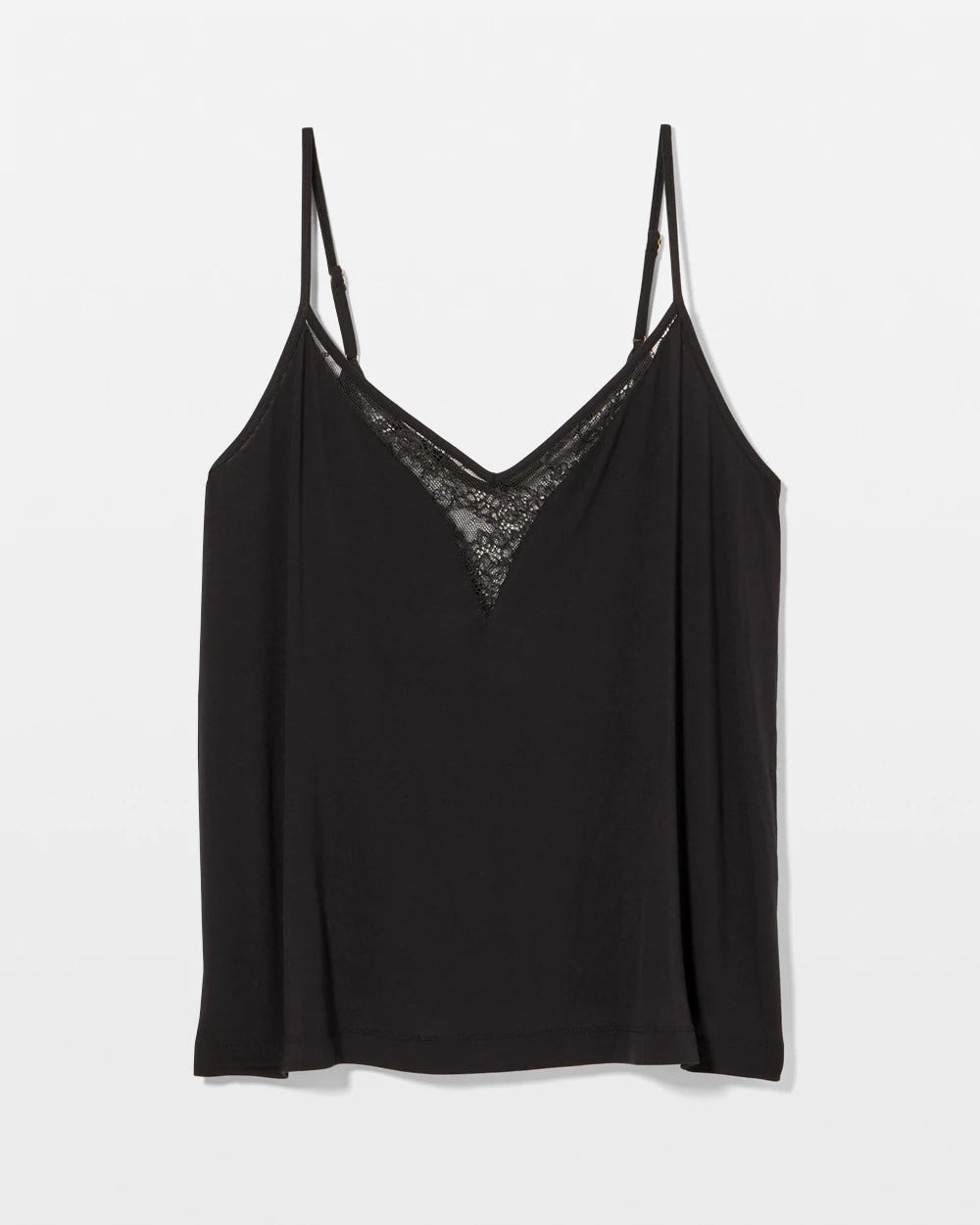 BLACK - Lace Trim Cami | Soma