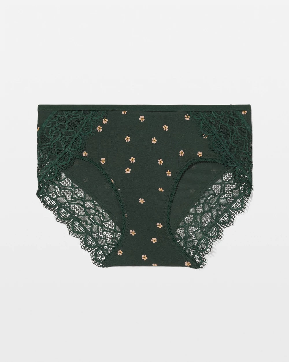 PLUMERIA DOT LUSH EMERALD - Hipster Panty with Enchanting Lace | Soma