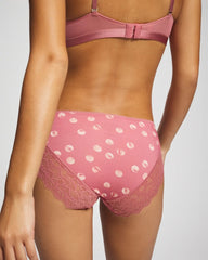 WATER SPOTS ANTIQUE PINK - Lace Hipster | Soma