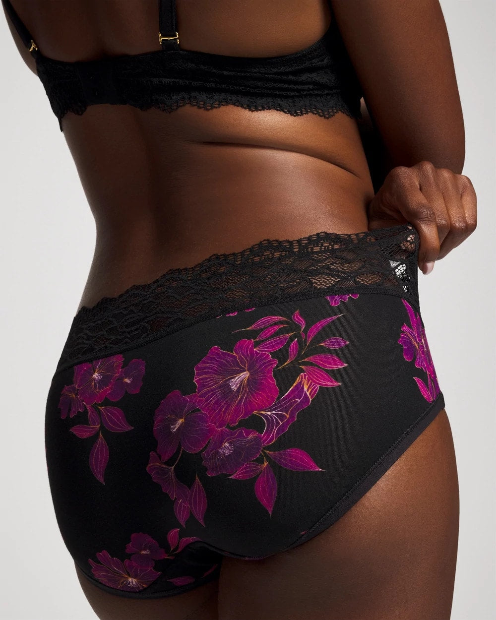 GILDED BLOOMS MAGENTA M - Hipster Panty with Enchanting Lace | Soma
