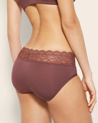 MOCHA - Hipster Panty with Enchanting Lace | Soma