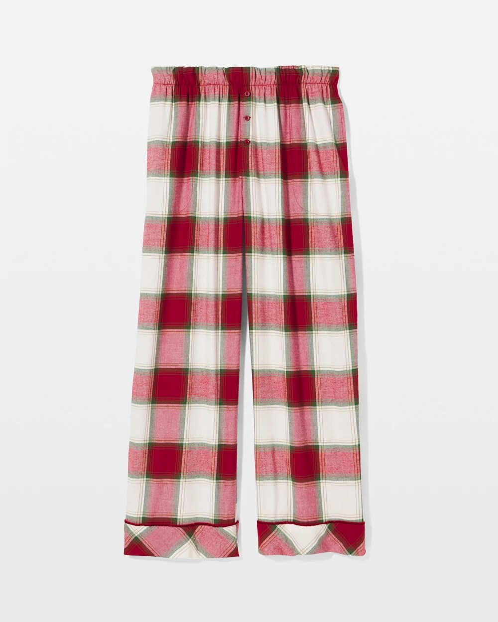 WINTER PLAID RED - Velvet Piped Relaxed Pajama Pant | Soma
